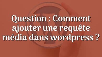 Question : Comment ajouter une requête média dans wordpress ?